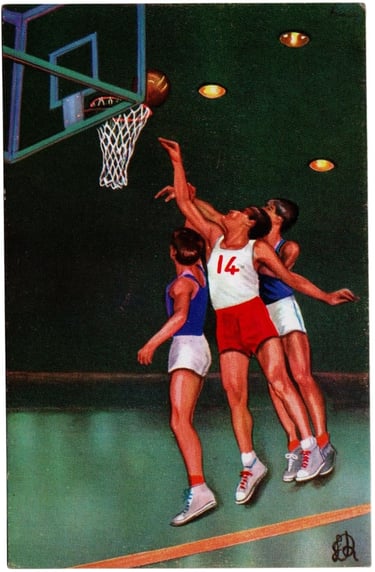 Jeux Olympiques Flash Card Welcome-Tarzan et Johnny Gum Basketball Card
