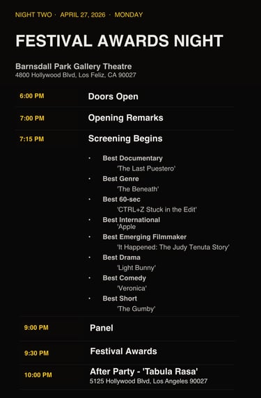 Download Program for April 26 and April 27, 2026. Skylight Theatre and Barnsdall Gallery Theatre.