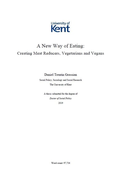 A New Way of Eating: Creating Meat Reducers, Vegetarians & Vegans