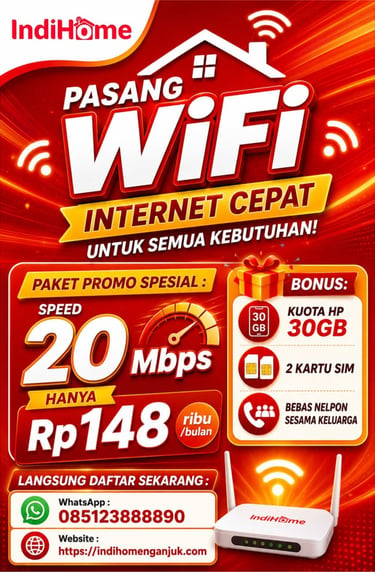 brosur paket promo wifi + kuota keluarga