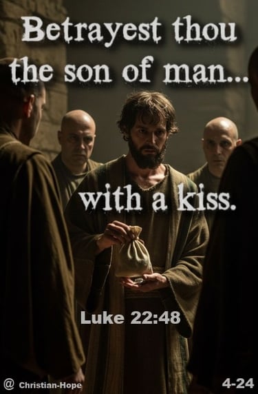Betrayest thou the son of man with a kiss