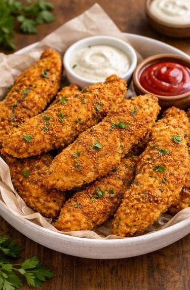 Crispy air fryer chicken tenders