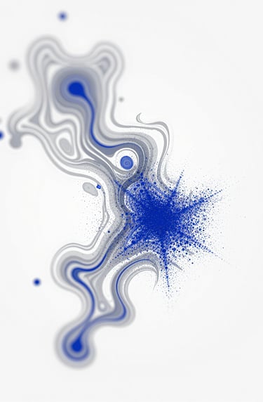 Close-up of an intricate data visualization map. Fluid shapes and sharp data points in #7A8C9E and #2D3A4B against a crisp #E6EFF5 background. High-resolution, precise, modern design.