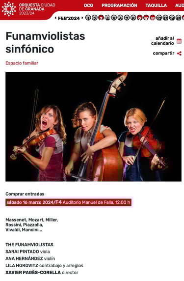 Funamviolistas Sinfónico, conciertos didácticos con orquesta sinfónica