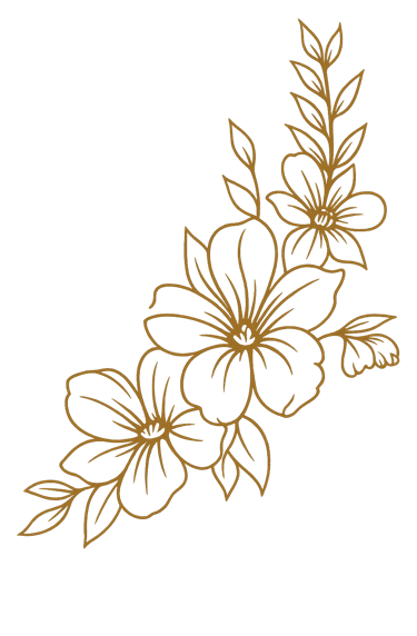 fiori stilizzati in beige