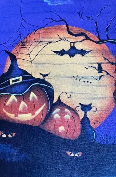 With permission from artist Susan Cochrane, Barbara Meckes will be teaching "Halloween" 
