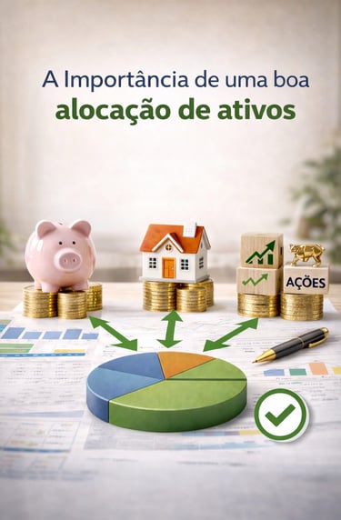 Essa imagem representa a importância de uma boa alocação de ativos