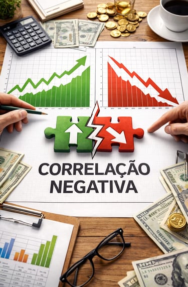 Essa imagem representa a correlação negativa