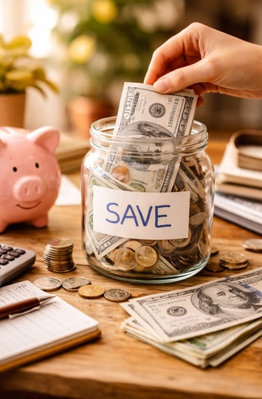 Essa imagem representa a importância de economizar o seu dinheiro