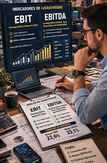Essa imagem representa os Indicadores de lucratividade das ações