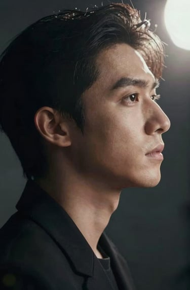 A portrait of a subject in profile, captured with a narrow depth of field and a cinematic anamorphic lens flare. The mood is sophisticated and contemporary, showcasing Pixell Studio's technical mastery.