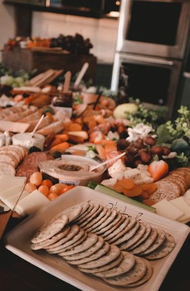 grazing table, charcuterie, food, food photography