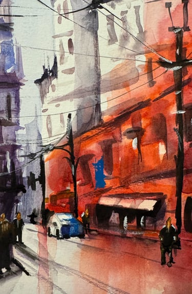 Red Rush by Dianaq.art - A dynamic red city, full of energy to enjoy