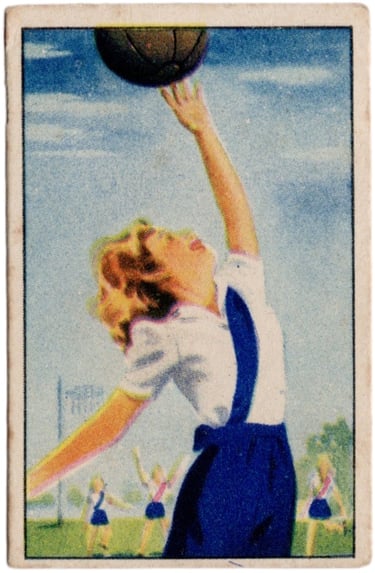 Vintage Basketball Netball Ovaltine Australia Pix Card Number 29