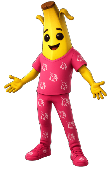 a banana banana peeler wearing a pink pajamas