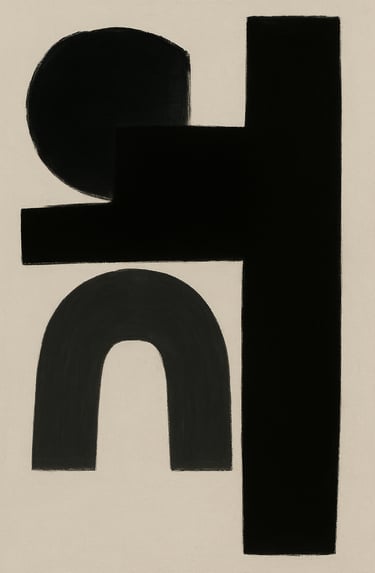 a black and white painting of a black and white painting