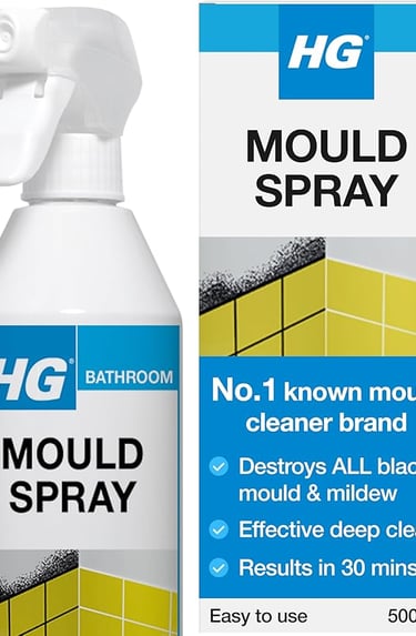 a bathroom with a spray bottle of moulding moulding