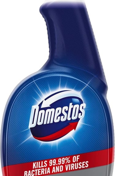 a bottle of detere cleaner with a spray bottle