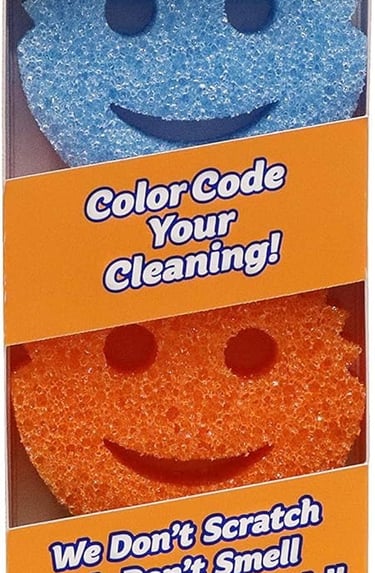 a box of scrubies with a smiley face