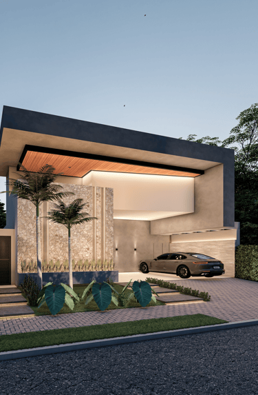 fachada residencial moderna