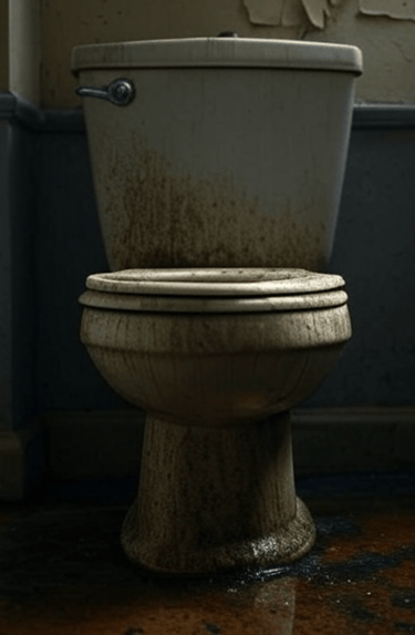 Toilettes sales pour la journée mondiale des toilettes