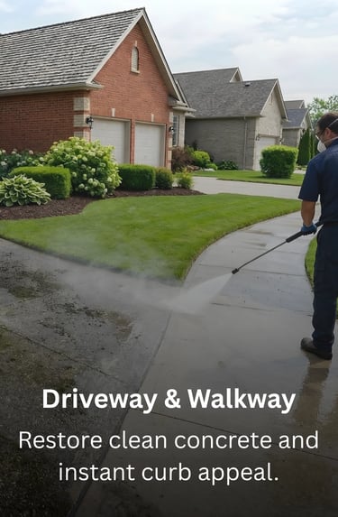 Driveway walkway cleaning by TN Profesiional Services