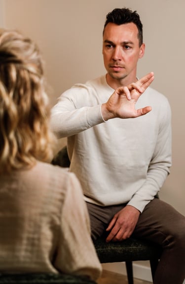 EMDR therapeut aan het werk