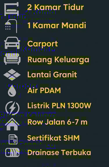 spesifikasi tipe rumah maharupa village