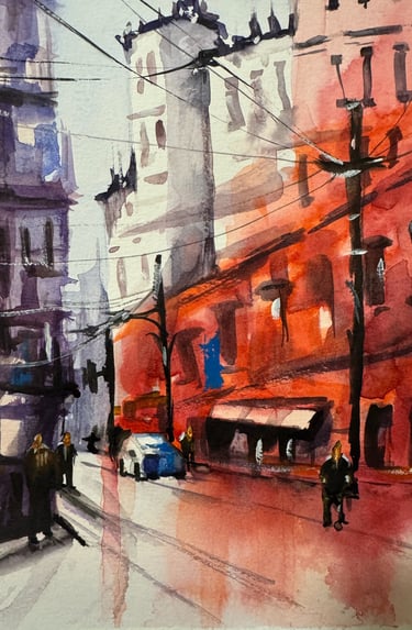 Red Rush by Dianaq.art - A dynamic red city, full of energy to enjoy