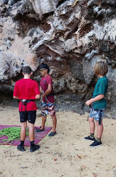 thailand krabi railay rock climbing