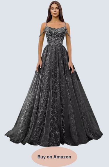 Yexinbridal Off Shoulder Sequin Prom Dresses Long Glitter Tulle Wedding Party Dress