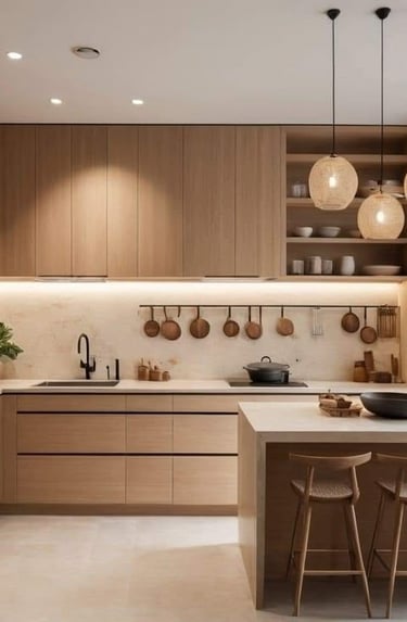 Mutfak tasarımı sonrası elde edilen düzenli iç mekân