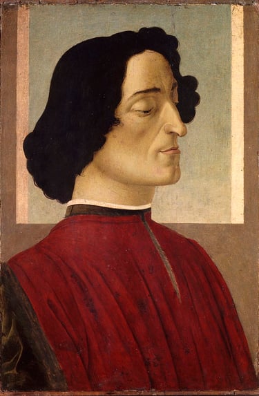 Portrait of Giuliano de' Medici, by Sandro Botticelli, circa 1478 and circa 1480