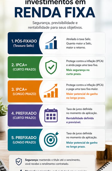 5 classes de investimentos em renda fixa