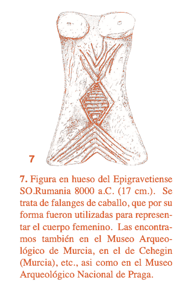 imagen de figura en hueso de arte neolitico