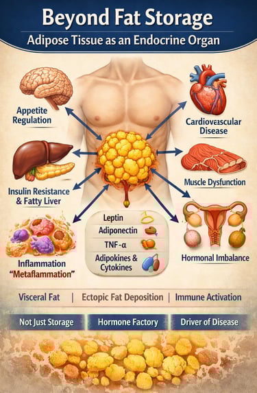 Fat Is Not Just Storage: How Adipose Tissue Controls Inflammation, Insulin, and Metabolism