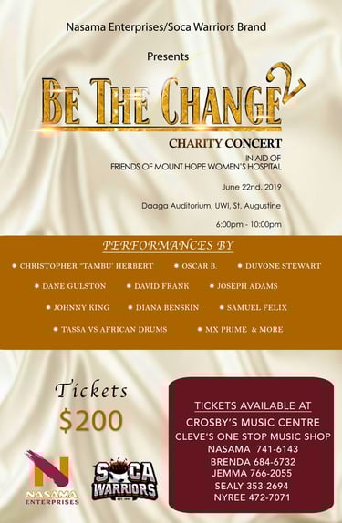 Be the Change Charity Concert Flyer