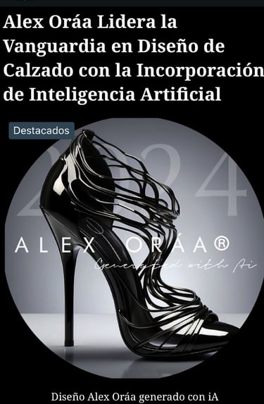 Artículo de Alex Oráa sobre el lanzamiento de su 1era colección de calzado generada con IA