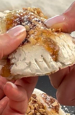 Sweet focaccia - Soft sweet focaccia filled with fig jam