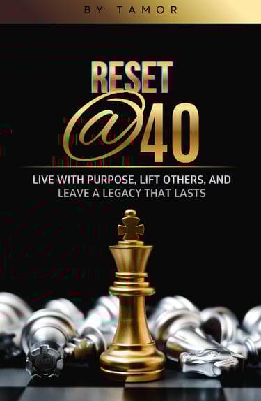 Cover of the book "Reset at 40" by Tamor