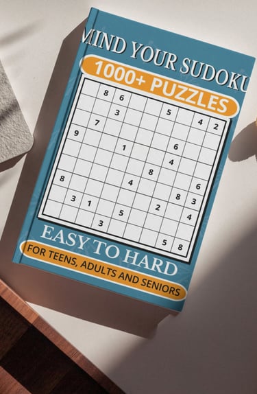 Mind Your Sudoku puzzle book featuring over 1000 easy to hard puzzles for adults and seniors.