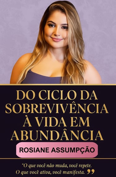 Capa do ebook contendo uma foto da Rosiane sorrindo levemente e o título do ebook
