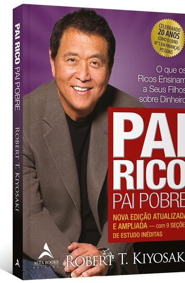 Capa do livro Pai Rico Pai Pobre, de Robert T. Kiyosaki.