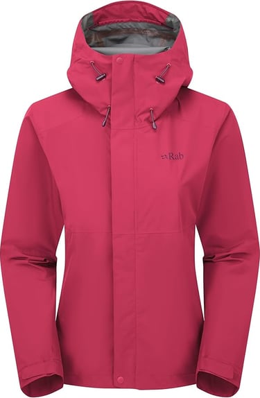 Rab Downpour Jacket Lightweight Waterproof Hooded Coat for Hiking & Trekking