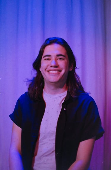 Sam Eads' headshot on Kodak Gold film