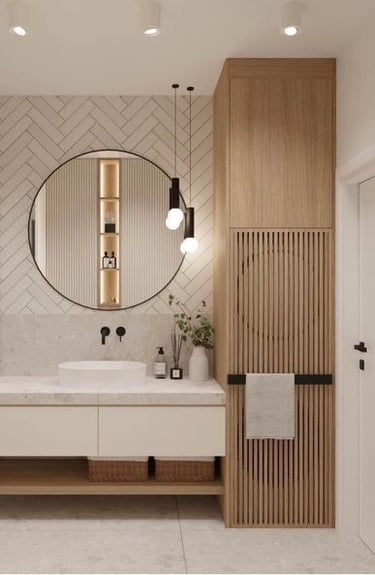 banyo tasarımı ve uygulaması tamamlanmış alan