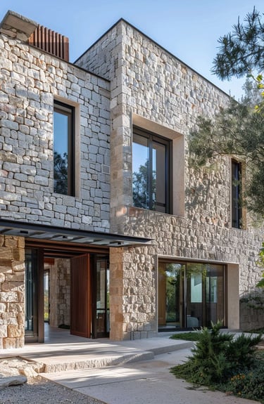 doğal görünümlü kültür taşı dış duvar kaplaması