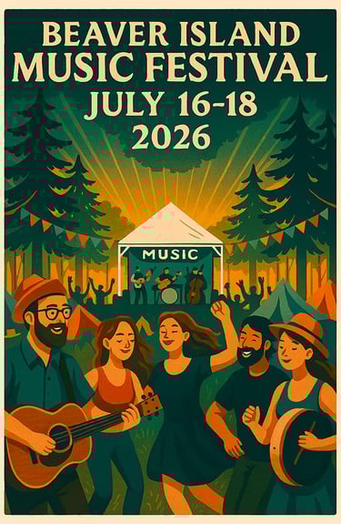 Poster - Beaver Island MUSIC FESTIVAL July 16-18 2026
