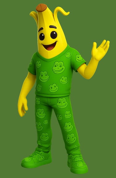 a banana banana peel character from the sponge - like character