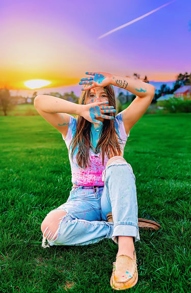 Senior rep team in Lancaster PA. Paint powder senior pictures Lititz PA